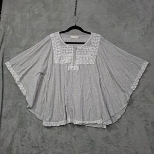 4 Love And Liberty Poncho Top Shirt Small Knit 3/4 Sleeve Coastal Cowgirl Boho